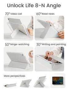 这款平板电脑保护套以渐变紫色拼图为视觉亮点，并配以一句治愈人心的名言：“过一种别人不理解的生活也没关系。”它传达了一种自我接纳、无所畏惧地生活，不受他人定义的态度。 - 彩色 - 查看 7