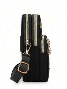 Women's Phone Bag, Rose Gold Letter Print Mini Crossbody Bag, Vertical Coin Purse, Sports Armband And Running Wrist Bag, Mini Casual Crossbody Phone Bag With Earphone Hole, Fashionable White-Collar Work Commute Business Office Gift, Suitable For Anniversary, Valentine's Day, Christmas, Thanksgiving, Birthday And Other Occasions - Multicolor - View 8