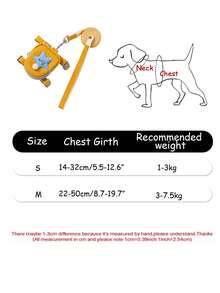LANGXINGCS 一套狗狗胸背带和牵引绳，背心式猫咪防逃脱胸带，背包式设计，适合泰迪等小型犬，宠物用品 - 彩色 - 查看 2