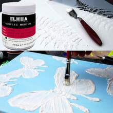 ELHUA 350克/800克/1400克 厚重造型膏 49.4/28.2/12.35盎司 - 高密度丙烯媒介剂 - 用于塑造纹理和厚度，可制作厚重纹理，质地轻盈；干燥后硬度如石，完全干燥后可打磨或雕刻，可与专业丙烯颜料和媒介剂混合使用。 - 造型膏 - 查看 8