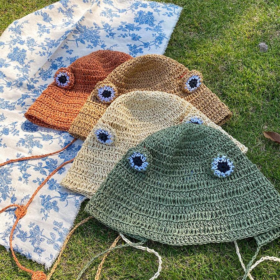 Women Straw Hat - Beige - View 1