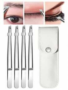 3/2/1 Pcs Stainless Steel Tweezers, Eyebrow Trimmer, Fine Hair Remover, Professional Eyebrow Shaping And Fine Hair Removal Tools - View 1