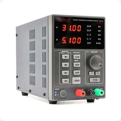 Fonte De Alimentação Ajustável 110V/220V Bivolt 30V 5A 4 Dígitos 150W Yaxun YX-3005D