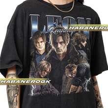 Limited Leon Kennedy Shirt,  Requiem Shirt, RE9 Requiem Shirt Fan, Unisex Shirt, Gift For Man And Woman - 黑色 - 查看 6