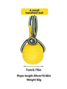 Rope Dog Toy Ball, Puppy Interactive Training Toy, Pet Chewing Plaything, Floating EVA Elastic Ball - Multicolor - View 9