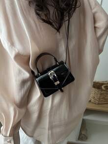 Fashionable Mini Handbag, Women's Chic Versatile Lightweight Tote Bag, Crossbody Bag - Black - View 5