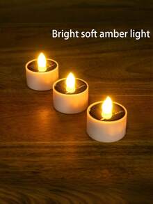 4-Piece Outdoor Solar Pendant Light Set, Gold Metal Candlesticks, With Solar-Powered Tea Wax, Waterproof, Suitable For Decorating Trees, Gazebos, Patios, Gardens, And Backyards. - 圓環 - 查看 6