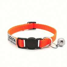 Customizable Cat Collar With Bell - Personalized Name And Phone Number, Safety Buckle Anti-Lost Collar For Cats And Kittens - Multicolor - View 7