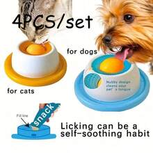 Interactive Dog Licking Toy, Slow Feeder, Puppy Training Puzzle Toy, Cat Feeding Cage Accessory, Pet Licking Mat, Yogurt Licking Plate, Interactive Slow Feeder Bowl For Dogs & Cats - Promotes Dental Health, Anti-Spill Slow Feeder, Cat Toy, Satisfies Appetite, Relieves Boredom - 50毫升 - 查看 14
