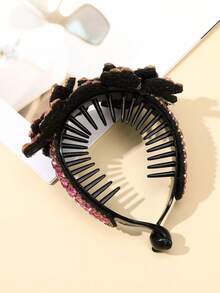 1 pieza Pinza para el cabello con flor de diamante de imitación (color de diamante de imitación aleatorio) - Multicolor - Ver 4