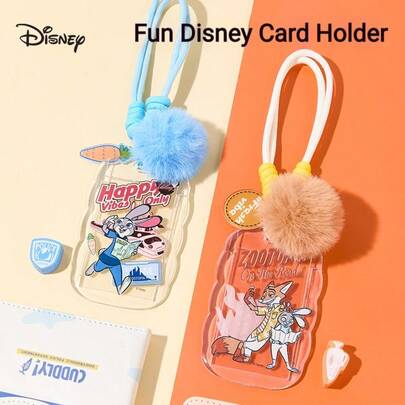 Disney 迪士尼卡通学生卡套，可爱校园证件卡保护套，防丢卡袋