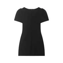 DEEKA Spring/Summer New Arrival Women's Fashion Pleated Pocket Mini Dress, European And American Style Black Elegant - Black - View 12