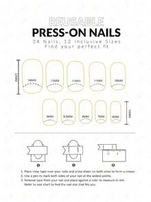 24pcs Short Square UV Glitter Gradient Pink-Orange Candy Color False Nails + 1pc Jelly Glue + 1pc Nail File Set Press On Nails Nail Supplies - 多色 2 - 查看 4