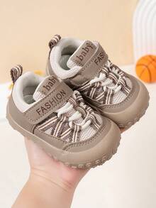 Soft, Comfortable, Lightweight Anti-Slip Baby Walking Shoes, Convenient Hook And Loop Closure - Khaki - View 13
