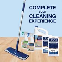 Bona Floor Mop Starter Kit - 2-In-1 Wet + Dry Floor Sweeping + Mopping: Metal Handle, Microfiber Pads, Grip Handle - 1 - View 6