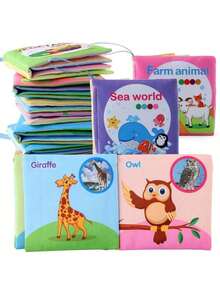 Crinkle Rustle Sound Book, Unrippable Fabric Book, Fruits & Animals Educational Toys For Infants, Promote Early Learning & Cognitive Development, Christmas, Easter Gift - Multicolor - View 10