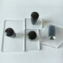 1 Set (4pcs), Acrylic Rectangular Transparent Stamp Accessories With Handle - Multicolor - View 6