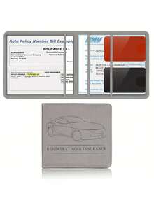 Premium PU Car Insurance Data Document Protector & Business Card Holder - Multicolor - View 7