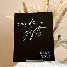 1PC Acrylic Sign For Wedding Guest Book Sign - In | Event Party Thank You Plaque | Black Minimalist Tabletop Display - 1PC - View 15