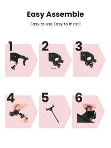 yelix A Set Of Eyelash Storage Tray, Multifunctional Adjustable Phone Holder And Tray Eyelash Extension Auxiliary Tools Lash Tools Organizer False Lashes Tech Supplies - Black - View 6