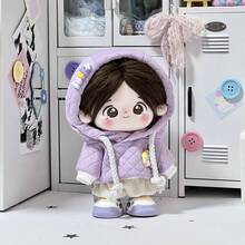 20厘米娃娃连帽衫套装 可爱娃娃服装替换套装 男女娃娃通用 - 彩色 - 查看 2