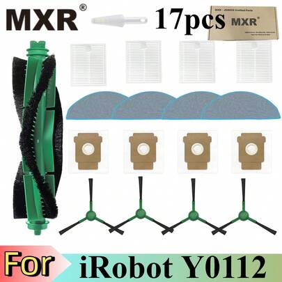 iRobot Y0112 扫地机器人替换套件 – 主刷、边刷、过滤器、尘袋、拖布