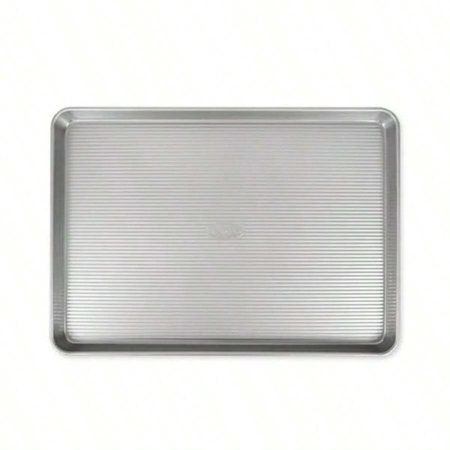 USA Pan Bakeware Extra Large Sheet Pan Warp Resistant Nonstick Baking Pan Made in the USA from Aluminized Steel - Plateado - Ver 1
