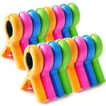 4/6/8/10pcs Large Beach Towel Clips, Suitable For Beach/Pool/Cruise Chair, Durable, Windproof, 4 Vibrant Color Options
