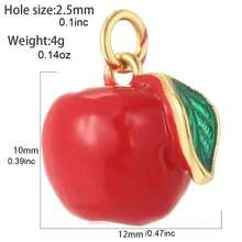 1个铜质时尚心形吊坠，可DIY手链、项链、耳环、包包挂饰配件 - 彩色 - 查看 5