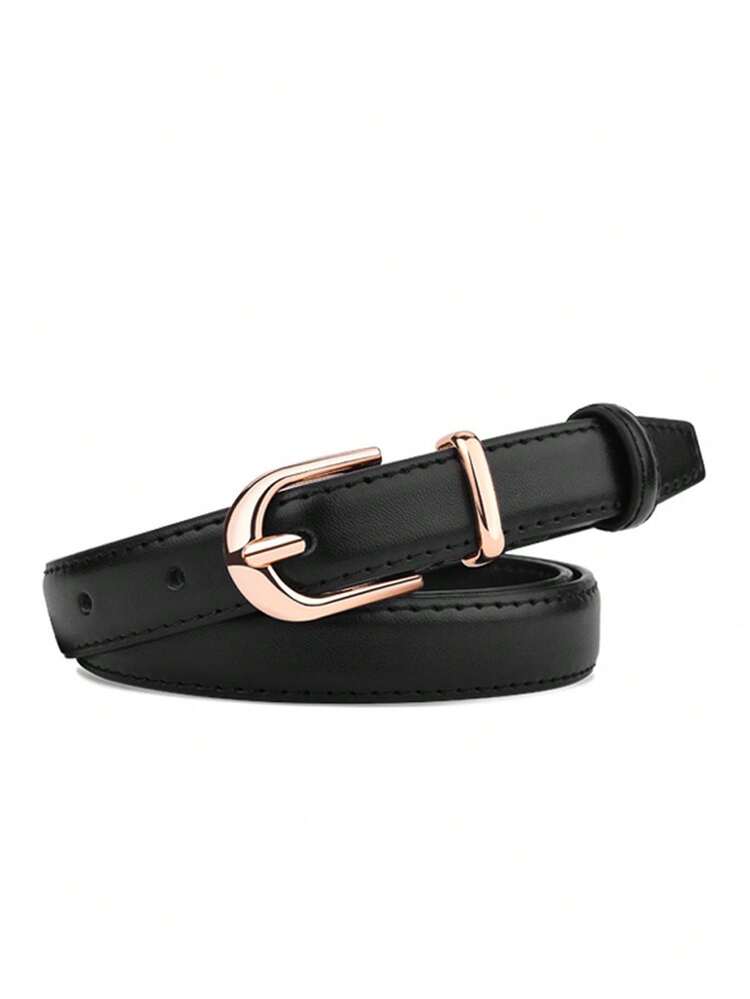 3pcs/2pcs /1pc Ladies' Solid Color Casual PU Belt, Simple Design, Suitable For Women To Wear In All Seasons: Summer, Campus Autumn, Deep Autumn, And Halloween Christmas Gift - Multicolor - View 19