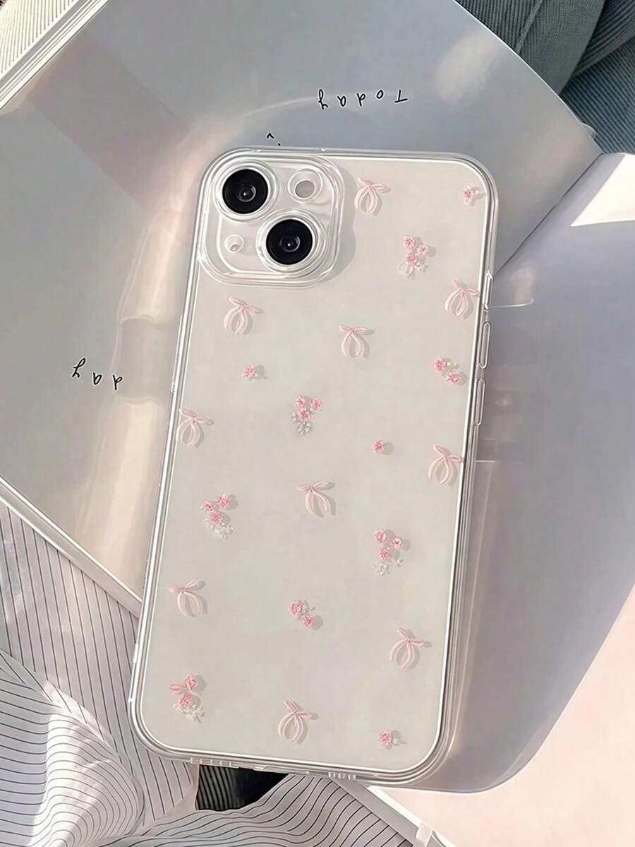 1个粉色蝴蝶结透明彩绘打孔防摔手机壳，兼容 17pro/17Air/17/17promax/16/11/16pro/16plus/16promax/16e/15Promax/13/14/12/XS/XR/7G/8P，Galaxy S25/S25PLUS/S25 Ultra/A16/A36/A26/A56/A50/A12/A32/A52/A72/A51/A21S/A13/A14/S24/S24PLUS/S24Ultra，S22/A52/A53/A54/A55/S23，11/12Pro/12/12X/13Pro/14Pro/15Pro。 10/9/Note9/12c/Note11pro/Note8Pro - 彩色 - 查看 1