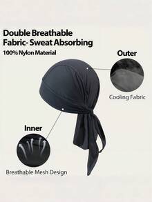 1 chiếc khăn trùm đầu nam thoáng khí, nhanh khô, bằng lưới, nhẹ, thấm hút mồ hôi, kiểu mũ cướp biển thích hợp cho thể thao và sinh hoạt hàng ngày, chạy bộ, đạp xe và tập luyện. - Loại bướm - Xem 3