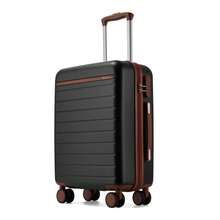Suitcase Cabin Size Carry On 20 24 28 Inch 3 Piece Set Hard Shell Lightweight Spinner Wheels Combination Lock Telescopic Handle Travel Luggage - Black - View 16