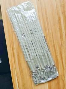 Bộ 12 chiếc/33 chiếc vòng tay hạt acrylic nhẹ phát sáng trong bóng tối, thích hợp cho nam giới đeo hàng ngày và dùng khi cầu nguyện TASBIH - màu xanh lợt - Xem 8