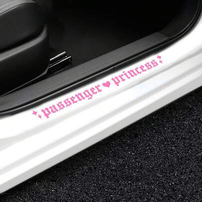 Passenger Princess Vinyl Car Sticker, Girly Vinyl Car Window Sticker, Fashionable Vinyl Sticker, Cute Car Accessories, Women's Vinyl Car Sticker