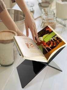 Acrylic X-Shaped Book Stand, Book Holder, Display Rack For Books, Magazines, Sheet Music, Recipes, Photo Albums - Multicolor - View 4