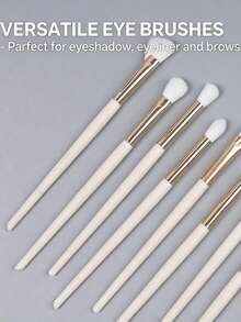 12 Pink Gradient Makeup Brush Set Quality Hair Beginners Essential Powder Mist Dream Light And Easy To Grasp Powder Powder Blush Nose Shadow Eyeshadow Brush - White - View 7