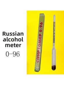 1pc Household Alcohol Concentration Tester, Ethanol Detection Range 0-96% + Glass Alcohol Concentration Tester 0-96% - Multicolor - View 6