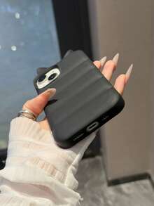 Cute Padded Cat Ear Phone Case Compatible With IPhone 17/17 Pro Max/17/17 Pro/16/16 Pro/16 Pro Max/15/15 Pro/16 Pro Max - Black - View 5