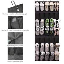Zapatero sobre La Puerta con 35 Grandes Bolsillos De Malla Zapatero Colgante Adecuado para Guardar Zapatos Accesorios Juguetes Artículos De Tocador Artículos De Lavandería Negro-35 - negro35 - Ver 2