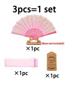 Bộ quà tặng tiệc cưới 9/3 món, gồm quạt xếp màu vàng/hồng, túi vải organza, thiệp cảm ơn, bộ quà lưu niệm, lý tưởng để tặng bạn bè, khách mời, tiệc cô dâu, tiệc sinh nhật, phụ kiện chụp ảnh. - nhiều màu - Xem 16