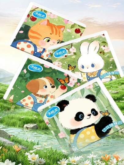 Giấy ăn in hình, khăn ăn in hình, khăn giấy lau mặt nhỏ gọn dành cho học sinh, giấy vệ sinh, khăn ăn giấy in hình