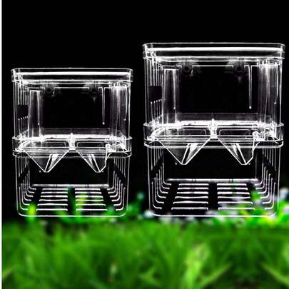 1个PVC鱼类繁殖盒，双层透明鱼类繁殖隔离盒，孵化场，鱼缸用品，水族箱装饰，水族箱配件，乌龟，水母，家居装饰，鱼类装饰，鱼缸，植物材料，恐龙，贝壳和婚礼铃铛，鱼饵，仙女花园，鱼缸，夜光，房间装饰，海岸装饰，人造植物，海星，鱼缸水族箱，水下派对用品，水晶，渔具，水过滤器，乌龟用品，贝壳