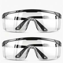 Splash-Proof Work Goggles, Protective Lab Goggles, Windproof And Dustproof Industrial Goggles, Cycling Goggles, 2 Pcs. - 2Pcs Black - View 1