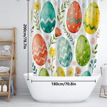 Bộ 1/3/4 rèm tắm họa tiết Phục Sinh kèm 12 móc treo miễn phí, tạo không khí lễ hội trang nhã, bao gồm thảm tắm, thảm chữ U và thảm tròn cho bồn cầu, phù hợp với mọi phong cách trang trí phòng tắm. - C - Xem 17