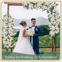 1 pezzo profumo di fiori di peonia finti, rose di seta ricamate, fiori finti adatti per decorazioni primaverili/autunnali, vasi da matrimonio, casa, ristorante, camera da letto, cucina, bagno, regalo per la festa della mamma, feste di compleanno, decorazioni da giardino - Bianco - Visualizzare 2