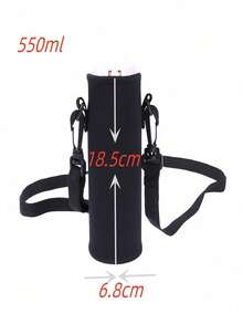 420-1500ML Water Bottle Sleeve, Hot & Cold Insulation, Travel-Friendly, Portable, Sweat-Resistant, Outdoor Drink Holder Covers For Hiking, Camping, And Fitnes - Black - View 10