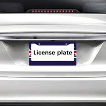 1 Metal License Plate Frame |   Red And White Striped Star Pattern, Suitable For North American And Most International Vehicles, Includes Mounting Screws, Car Decoration Accessories, Ideal For Independence Day Celebrations - 12x6inch - Style 1 - View 6