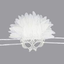 1pc Women's Carnival Feather Headpieces Mask Headdress For Masquerade Party Cosplay Feather Mask Headbands - Multicolor - View 15