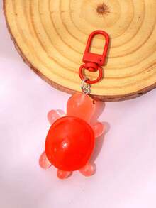 1pc/3PCS Cute Resin Big & Small Turtle Keychain, Cartoon Animal Backpack Pendant, Mobile Phone Charm - Multicolor - View 5